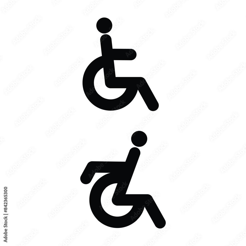 Handicapped Icons set. Disabled man symbol, Vector Template Handicapped Icons set. Disabled man symbol, Vector Template