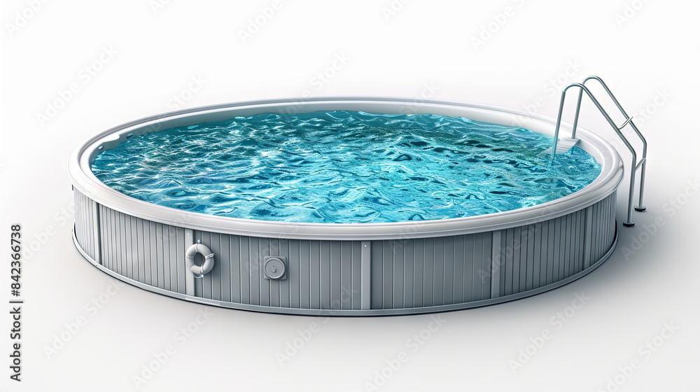 Portable swimming pool, relaxation concept Portable swimming pool, relaxation concept