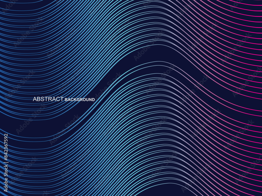 Abstract shining wave lines on dark blue background. Dynamic wave pattern. Modern flowing wavy lines. Futuristic technology concept. Perfect for banners, posters, covers, brochures, flyers, websites, Abstract shining wave lines on dark blue background. Dynamic wave pattern. Modern flowing wavy lines. Futuristic technology concept. Perfect for banners, posters, covers, brochures, flyers, websites,