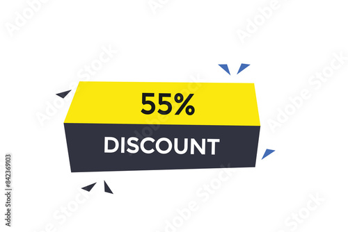 sale vector tag 55% discount template badges.  20, 10, 30, special, price, offer 90, 60, 80, with percent promotion illustration off shop now 55% discount banner design up to, discount,
