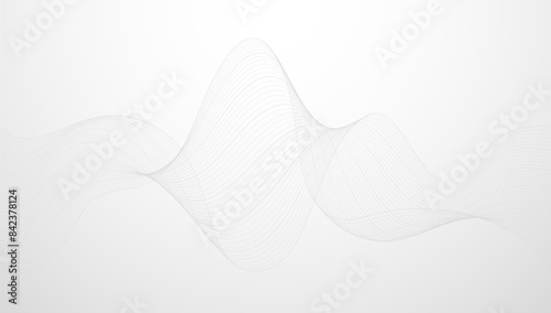 Abstract plexus wave lines on gray background. Vector Illustration