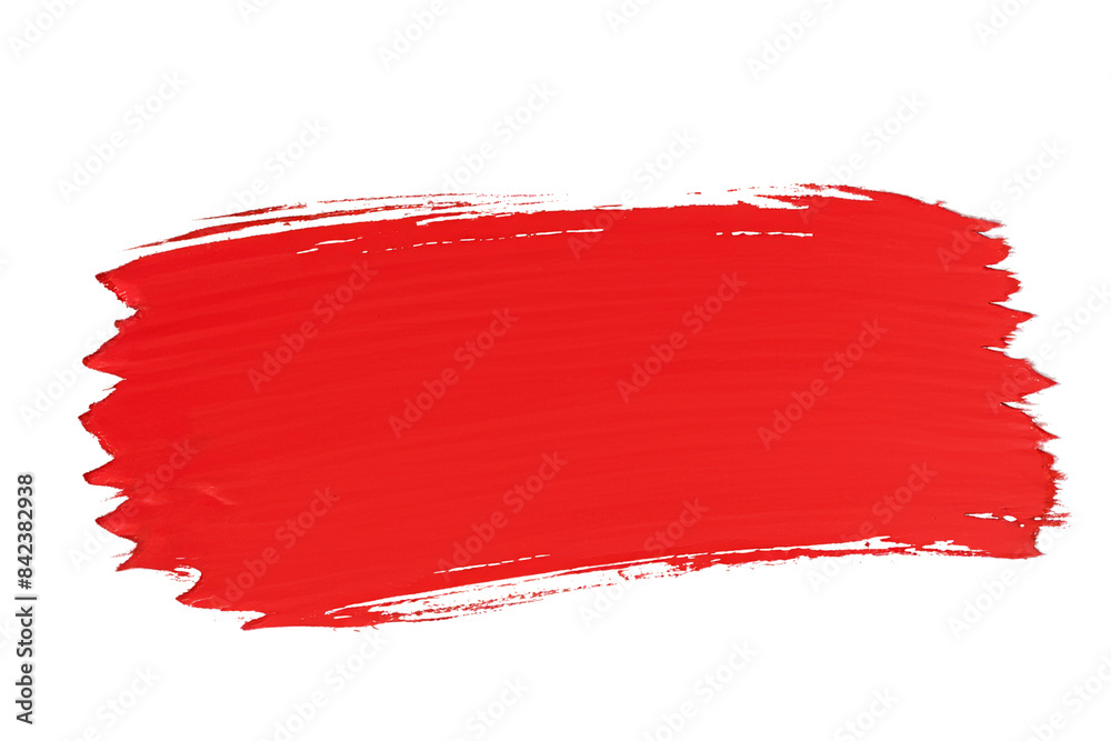 Red stroke of paint texture isolated on transparent background Red stroke of paint texture isolated on transparent background
