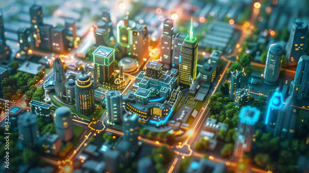 Obraz premium Clean Energy Technology Animation Graphics.