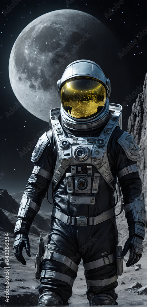 Fototapeta premium astronaut on the moon