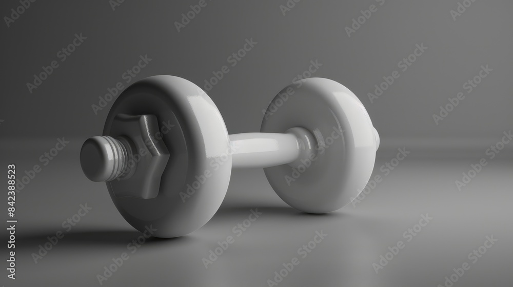 One white dumbbell One white dumbbell