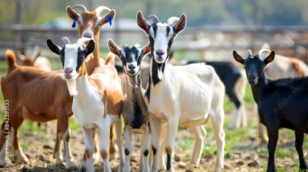 Herd Goats Grazing Livestock Farming Pasture Agriculture Rural Herd Goats Grazing Livestock Farming Pasture Agriculture Rural
