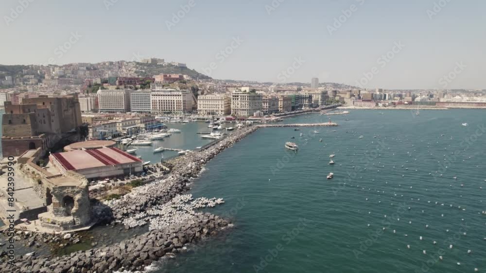 A view of Napoli, Italy, Aerial view of the historic center, panoramic drone view of the entire city of Italy. A view of Napoli, Italy, Aerial view of the historic center, panoramic drone view of the entire city of Italy.