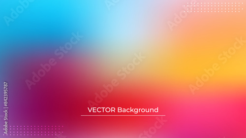 Wallpaper Mural Smooth and blurry colorful gradient mesh background. Modern bright rainbow colors. Easy editable soft colored vector banner template. Premium quality Torontodigital.ca