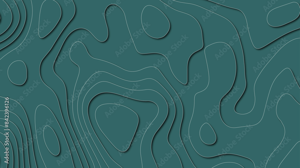 Multi layers green color texture 3D papercut layers in gradient vector ...