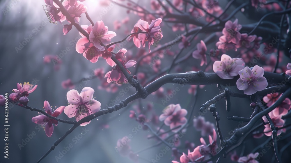 Blossoms announce the coming of spring Blossoms announce the coming of spring