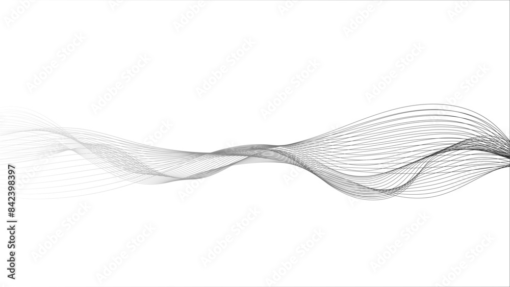 Gray wave curved lines for web design, Abstract minimal wavy lines abstract futuristic tech background. Gray wave curved lines for web design, Abstract minimal wavy lines abstract futuristic tech background.