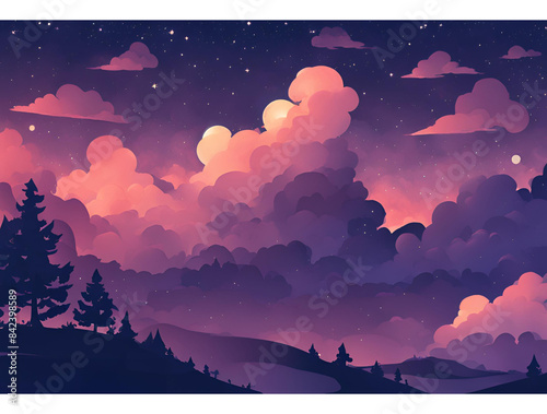 landscape with clouds