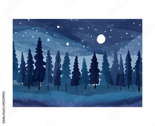 Landscape at the night 