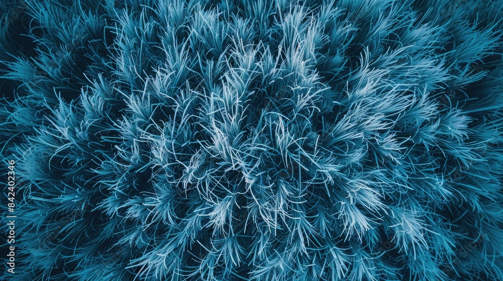 Fototapeta premium Close-up shot of a blue plant leaf or flower, useful for botanical illustrations and decorative designs