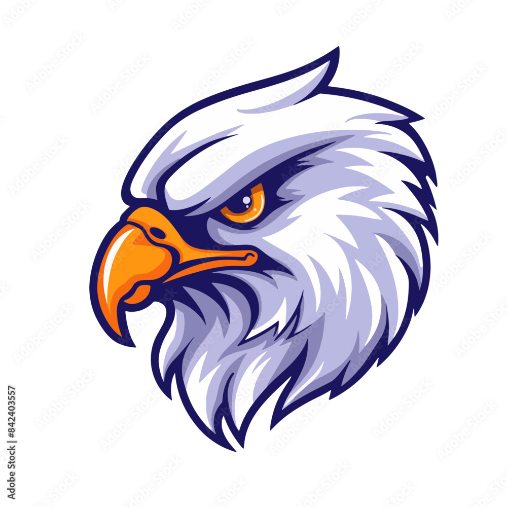 Obraz premium Falcon Head Mascot for Esports Team Logo Flat Color Vector