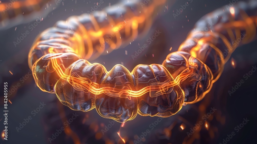 High resolution Xray illustration, absorption of B complex vitamins