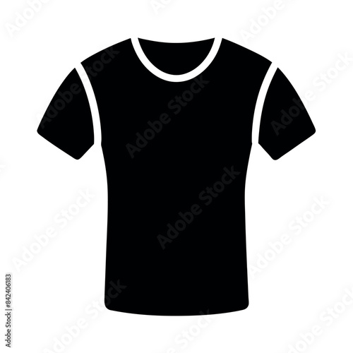 a modern and stylish T-shirt  mockup vector silhouette, white background © Dream Is Power