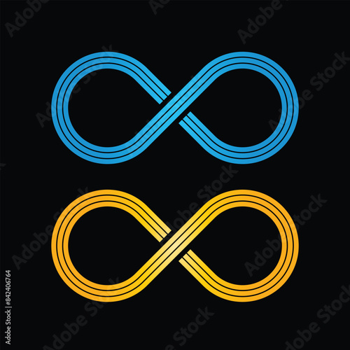 Vector Infinity Logo for boundless connection between friends symbolism 