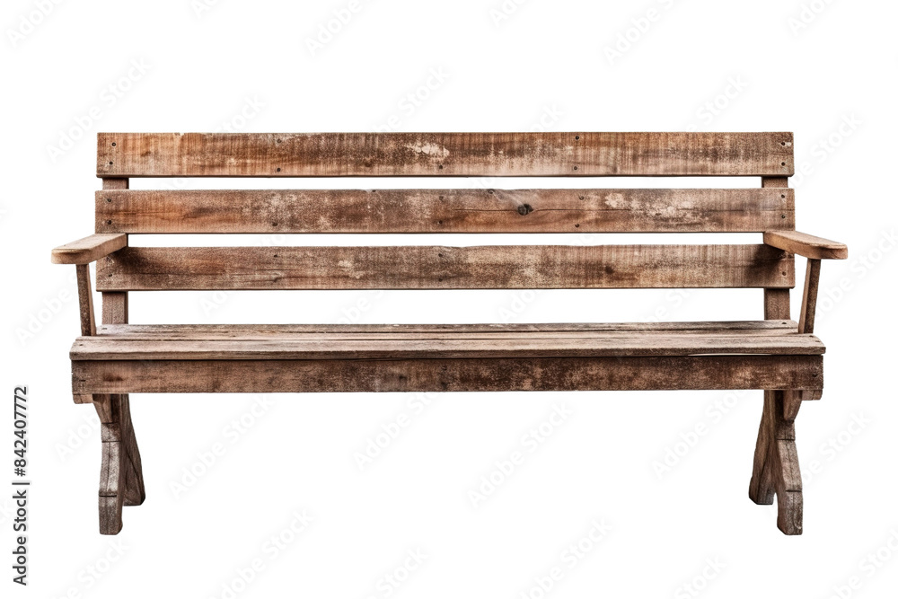 The Solitary Bench on White or PNG Transparent Background. The Solitary Bench on White or PNG Transparent Background.
