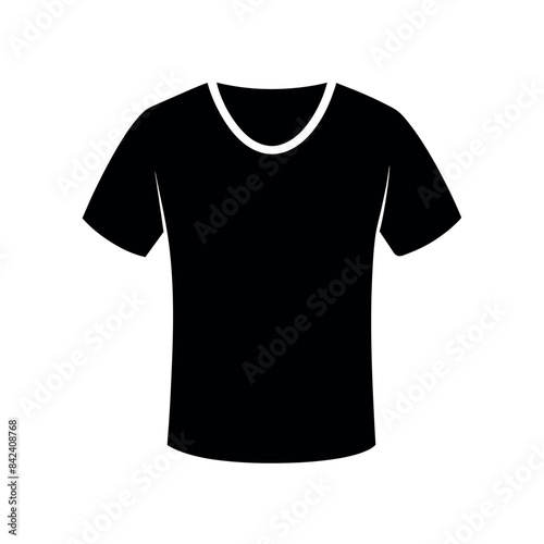 a modern and stylish T-shirt mockup vector silhouette, white background