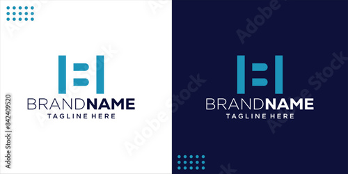 HB negative space logo, Design Inspiration, Illustration, Vector