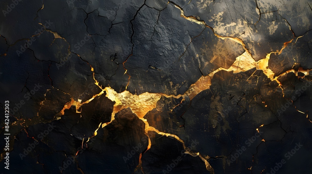 Fototapeta premium black and gold marble stone background