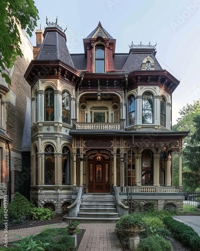 Victorian style home with ornate details.