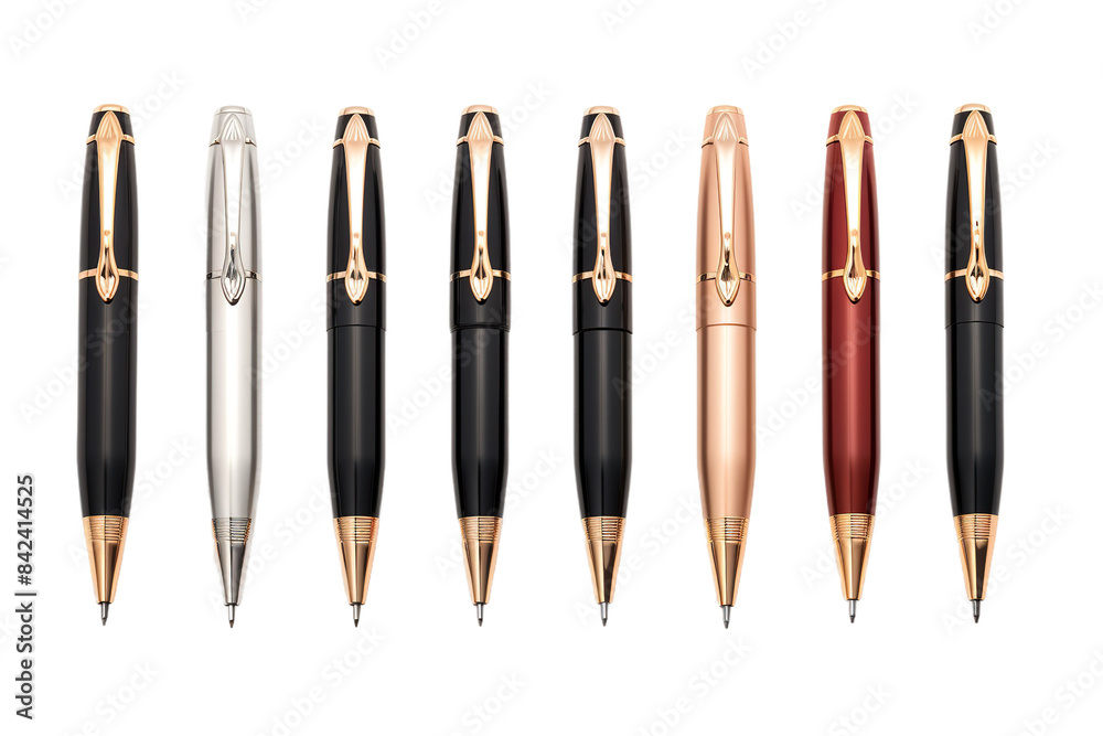 Symphony of Pens: A Creative Array on White or PNG Transparent Background. Symphony of Pens: A Creative Array on White or PNG Transparent Background.