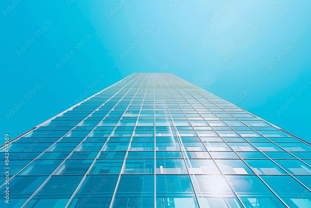 Modern skyscrapers against a clear blue sky are a symbol of innovation and progress. Modern skyscrapers against a clear blue sky are a symbol of innovation and progress.
