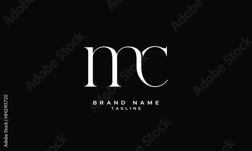 MC, CM, Abstract initial monogram letter alphabet logo design