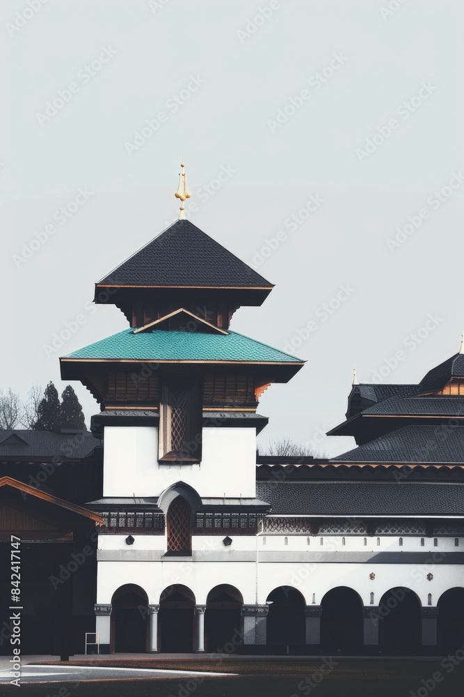 Fototapeta premium A blend of traditional Russian and modern Scandinavian architecture