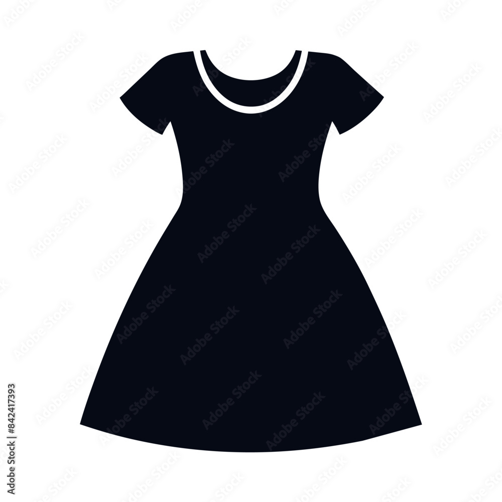 minimal and simple baby frock vector silhouette, white background minimal and simple baby frock vector silhouette, white background