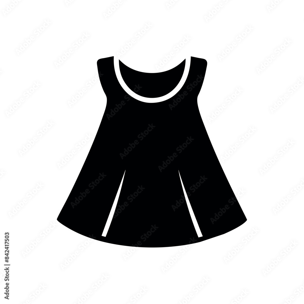 minimal and simple baby frock vector silhouette, white background minimal and simple baby frock vector silhouette, white background