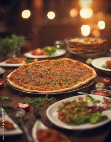 rispy Lahmacun in the Turkish restaurant
 photo