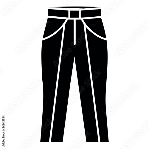 modern and stylish pants mockup vector silhouette on a white background