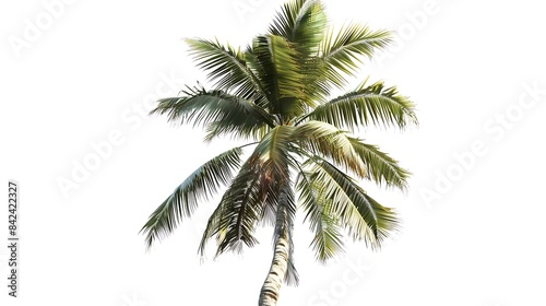 Cut out palm grove Palm tree isolated on white background Coconut tree High quality image for professional composition   Generative AI