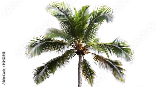 Coconut palm tree isolated on white backgroundCollection of palm tree   Generative AI