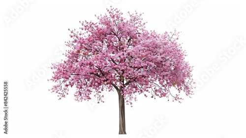 Sakura tree in spring isolated on white background : Generative AI © The Little Hut