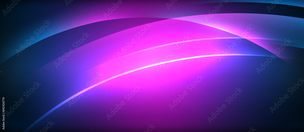 Neon glowing circle rays, light round lines in the dark, planet style neon wave lines. Energetic electric concept design for wallpaper, banner, background Neon glowing circle rays, light round lines in the dark, planet style neon wave lines. Energetic electric concept design for wallpaper, banner, background