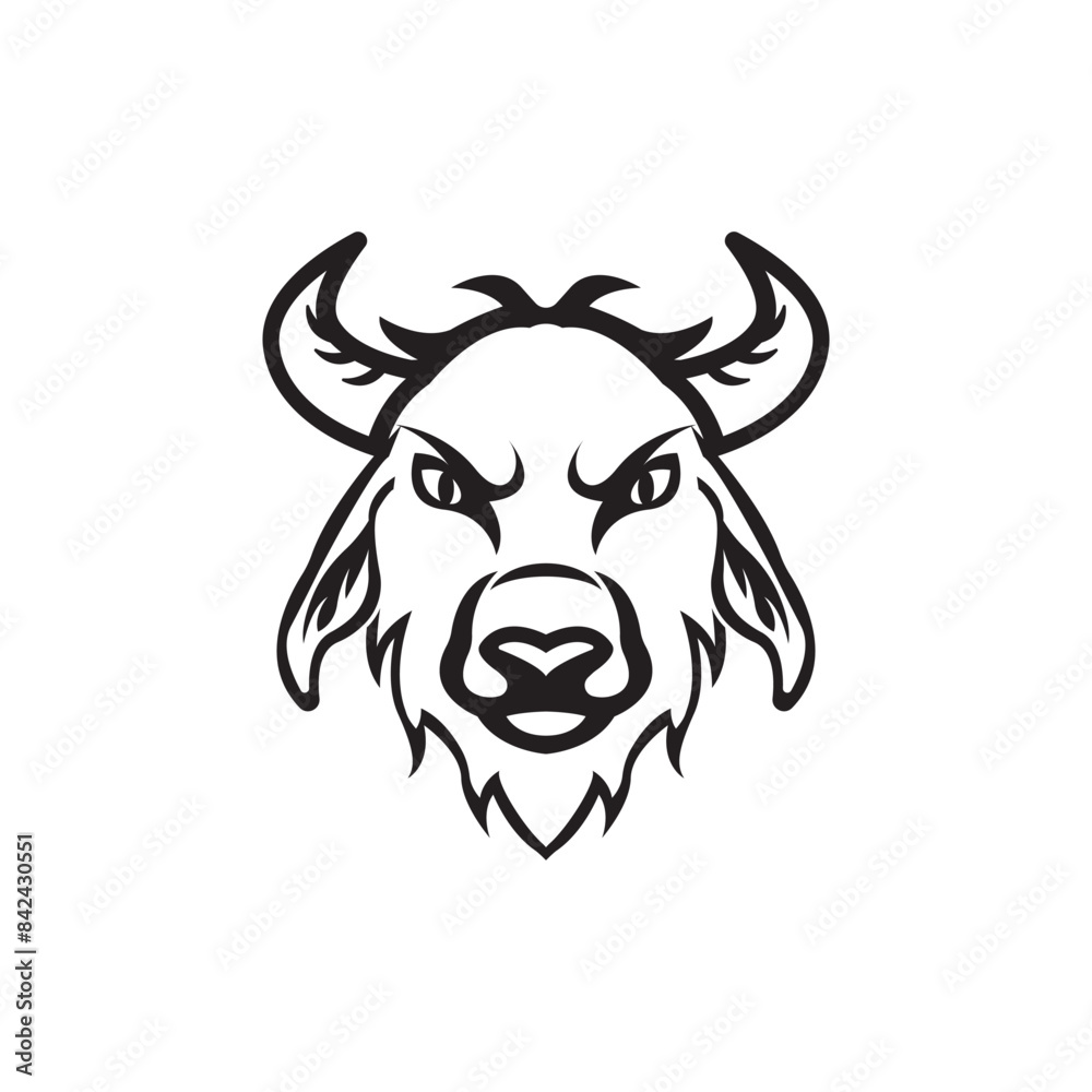 Cow head symbol logo icon,design vector illustration template Cow head symbol logo icon,design vector illustration template