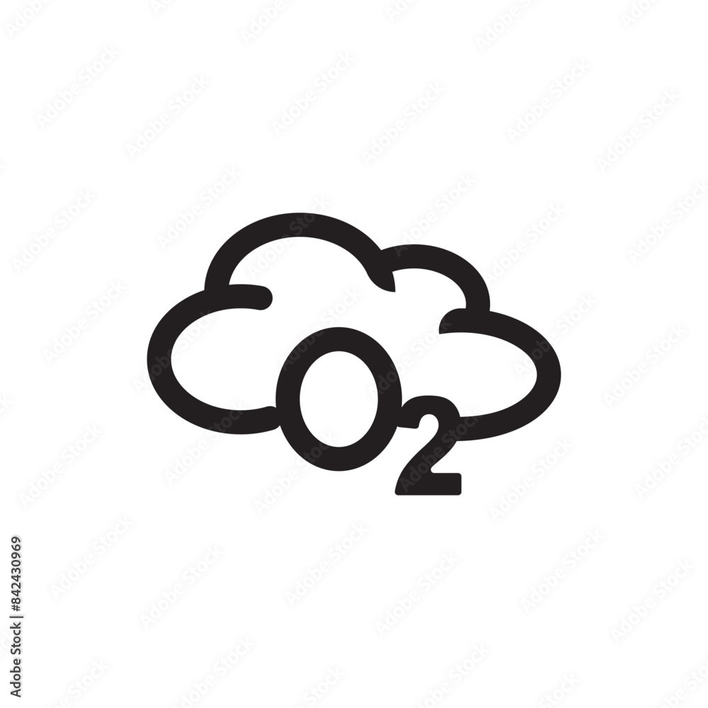 Carbon dioxide symbol logo icon,design vector illustration template Carbon dioxide symbol logo icon,design vector illustration template