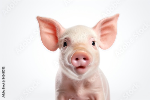 Cheerful pig portrait symbolizing joyful farm life, healthy livelihood, and whimsical animal humor