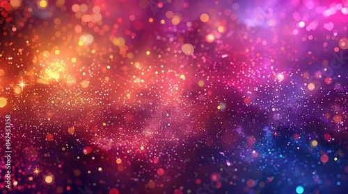 colorful glitter background in a magic and luxury atmosphere  with lot of copy space  generative AI