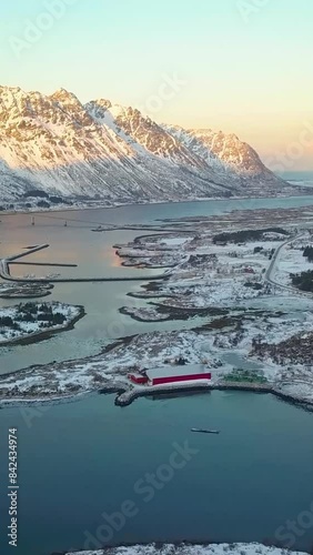 Aerial view of beautiful Norway landscape