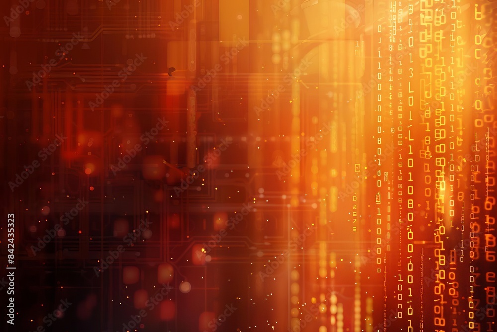 custom made wallpaper toronto digitalabstract background of coding software for technology, blue and violet tone