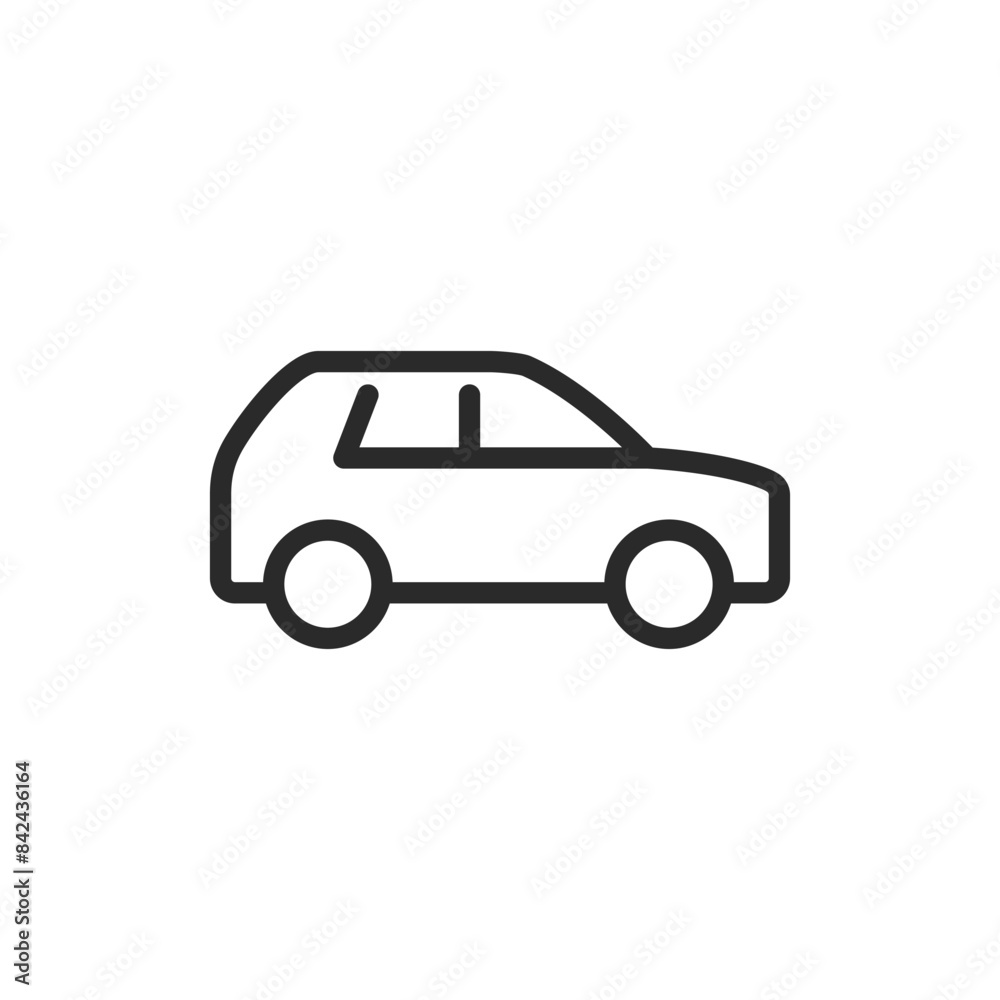 Crossover, linear style icon. Large vehicle. Editable stroke width Crossover, linear style icon. Large vehicle. Editable stroke width