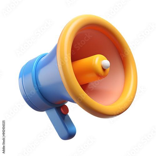 3d icon rendering megaphone speaker