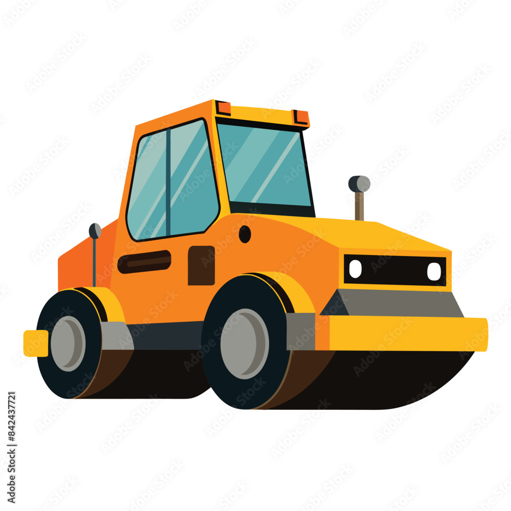 Naklejka premium Adobe Illustrator Artwork realistic Construction Cold Planer vehicle on white background vector illustration eps 10