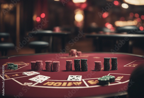 poker table at luxury casino 
