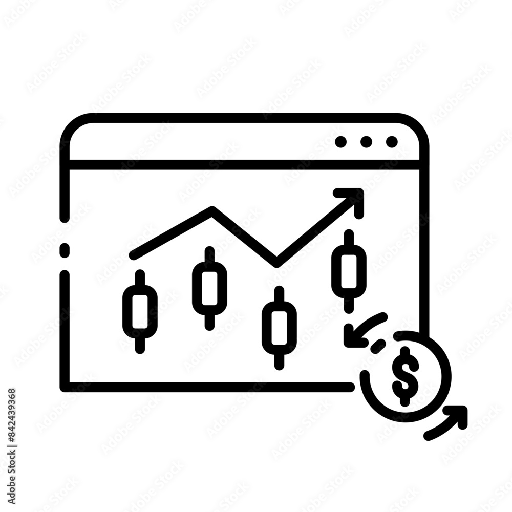 Stock Market icon line illustration Stock Market icon line illustration